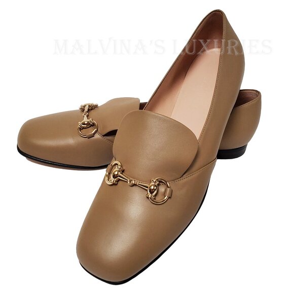 GUCCI SHOES MIRO SOFT HORSEBIT TAN LEATHER LOAFERS FLATS sz 41 11 - Picture 3 of 15
